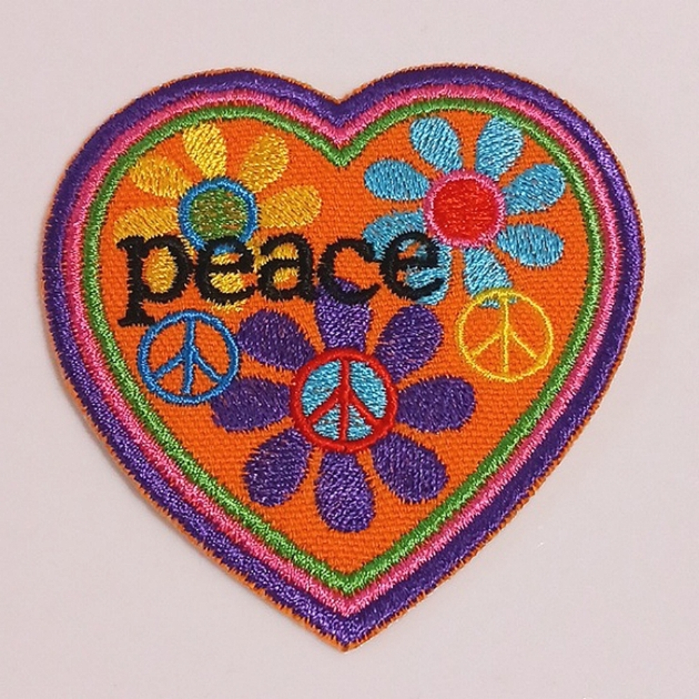 Peace Patch Embroidered Iron-On Patch - image 1